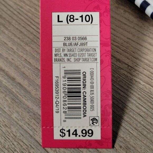 XhilarationāJuniors'āLace-upāFrontĀ BlueāStripeāBikiniāTopāSzāL - Picture 12 of 13